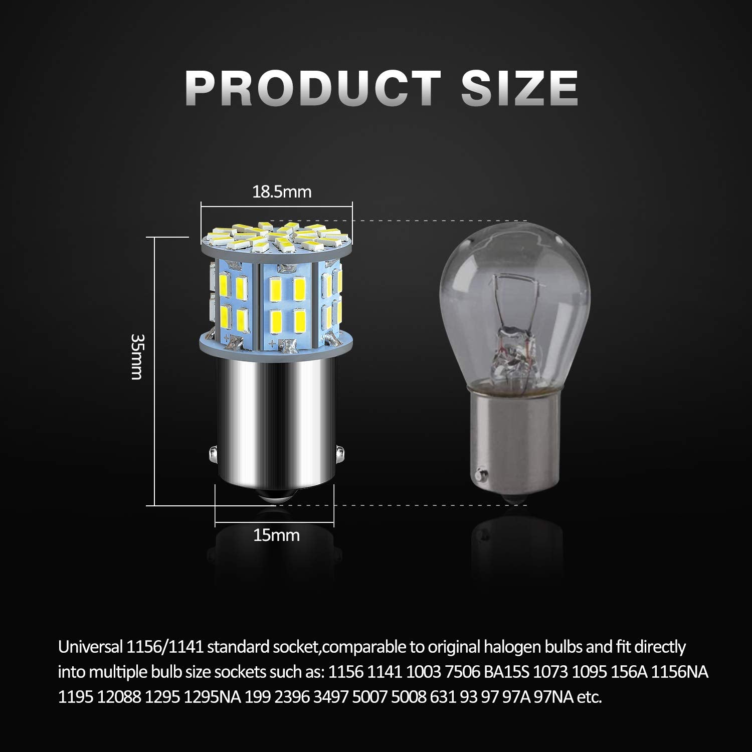 ACOHUIKE LED bulbs, 360-degree brightness for camper interiors.