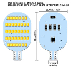 ACOHUIKE T10 LED bulbs installed in a dome light for RVs