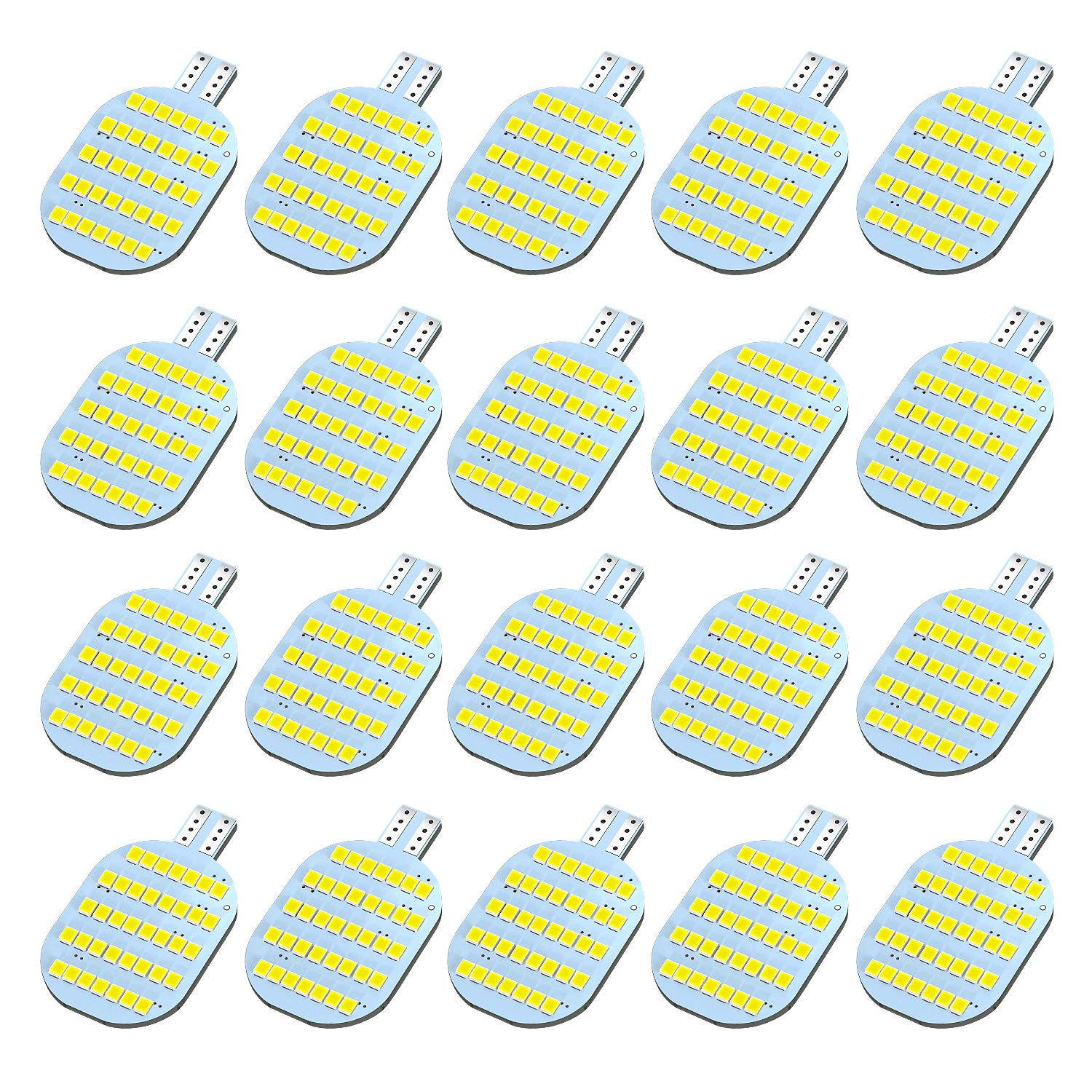 ACOHUIKE T10 LED bulbs pack 20 white for 12V RV dome lights brighten interiors.