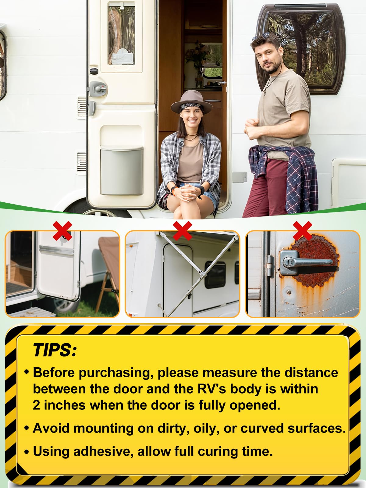 Compact 2x2 inch door catch saves space and widens doorway.