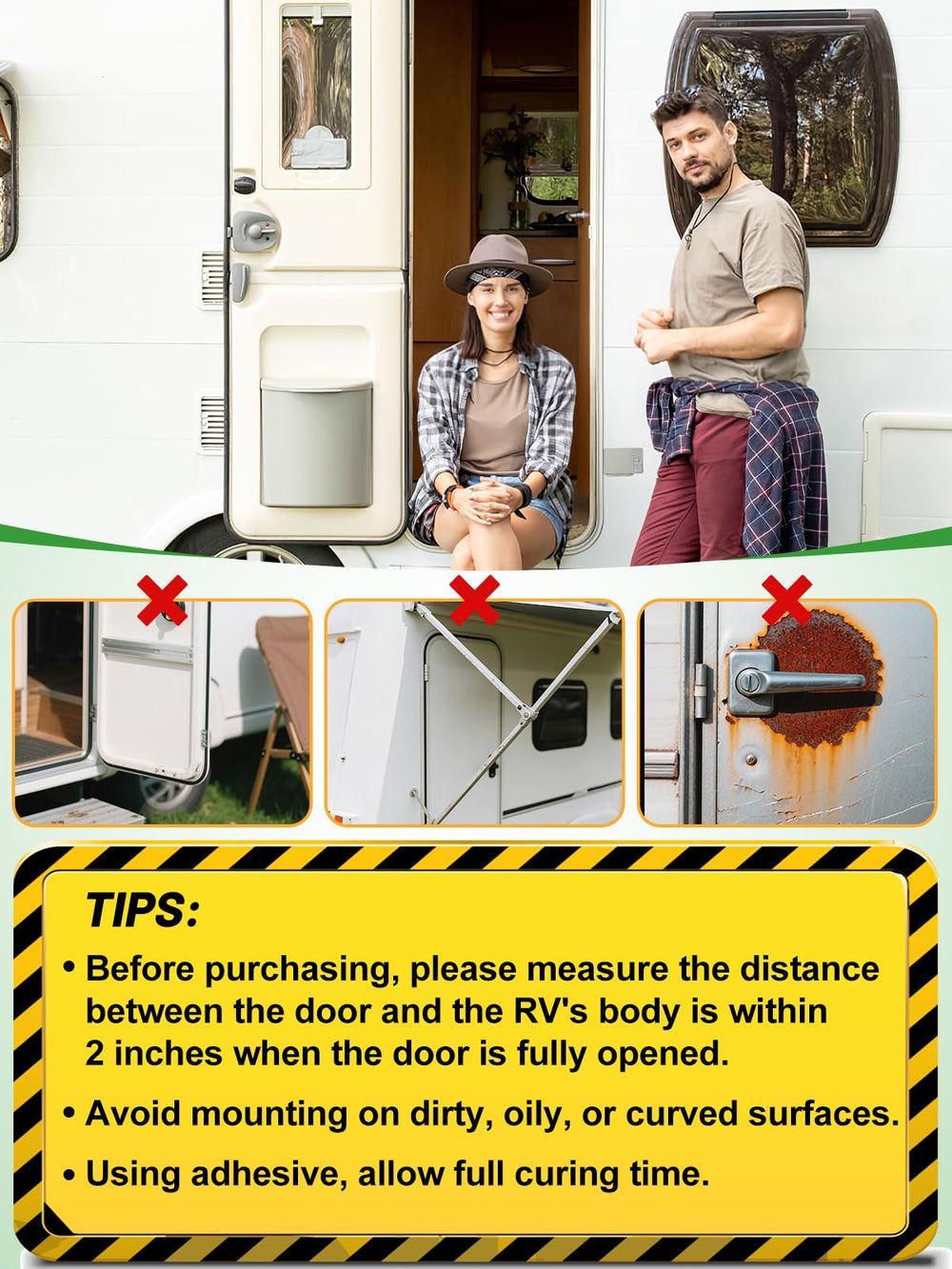 Compact 2x2 inch door catch saves space and widens doorway.