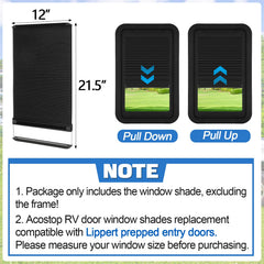 Acostop RV window shade provides privacy and darkness during daytime camping.