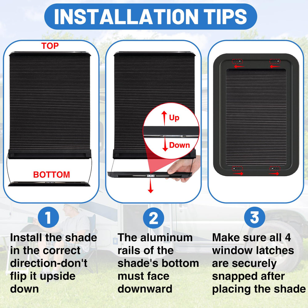 Acostop shade bottom magnets lock securely for full closure and wrinkle resistance.