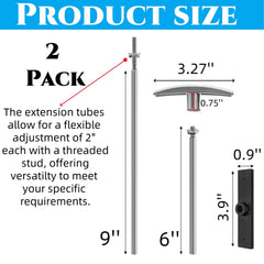 Acshio RV waste valve handle with 9-inch tube for extended reach in tight spaces