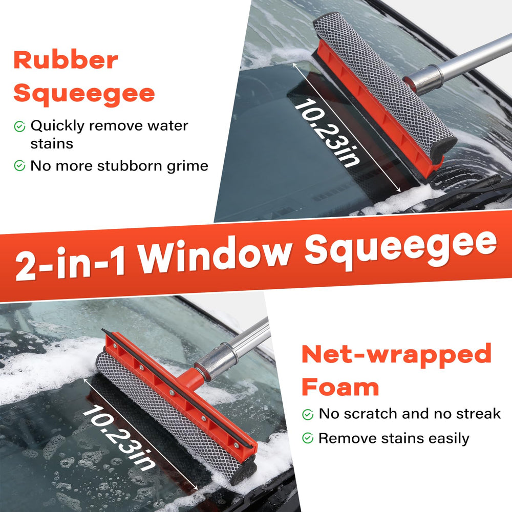 ACTREY chenille microfiber mop rotates to fit vehicle contours.