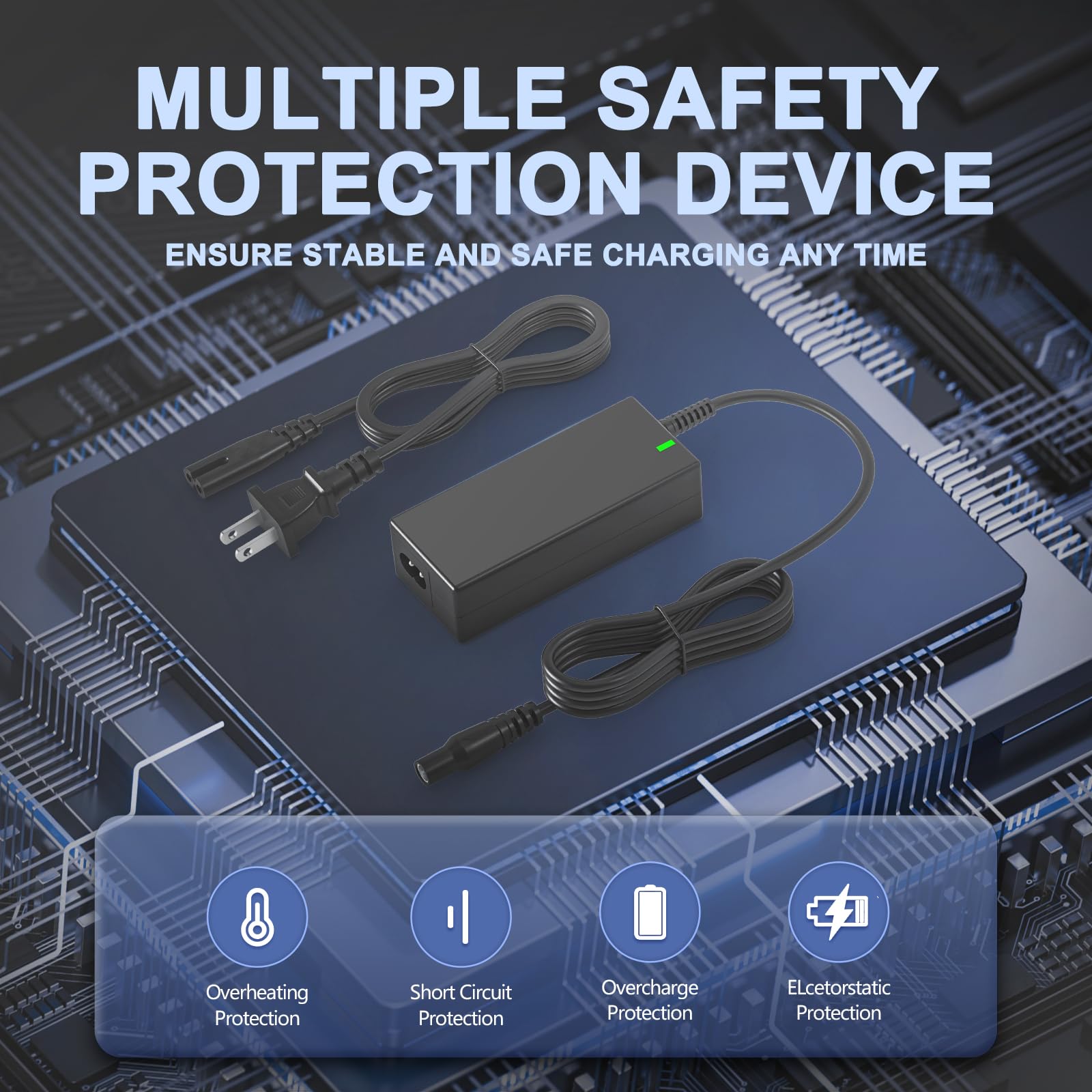 ActZone safety-focused 14V charger protects against surges during charging