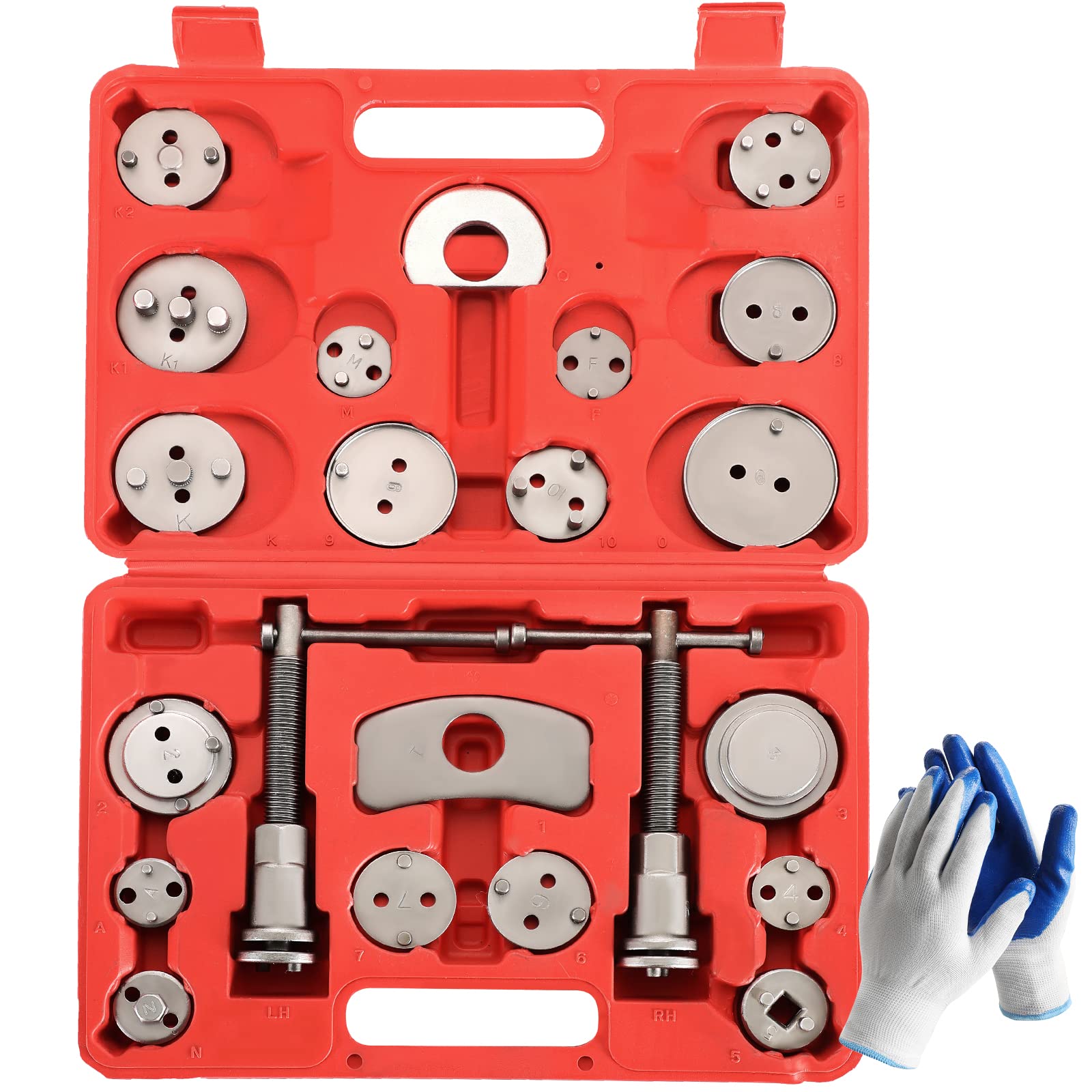 Acymner 24pcs disc brake caliper tool kit for quick, precise brake pad replacement.