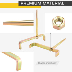 Acymner cylinder head stand 2-pack clamp area demonstrates secure support during cleaning.