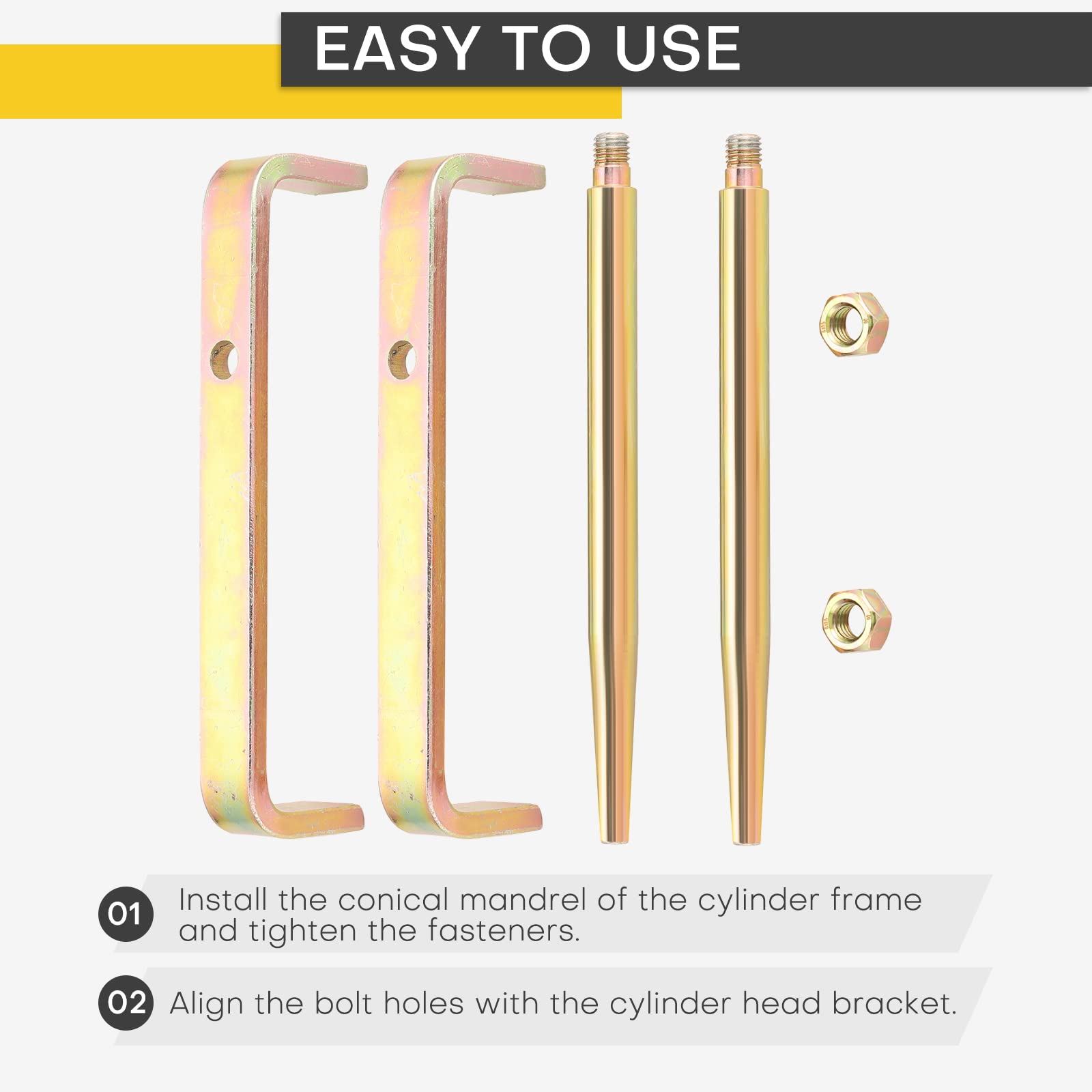 Acymner cylinder head stand 2-pack features stability pins prevent movement during work.