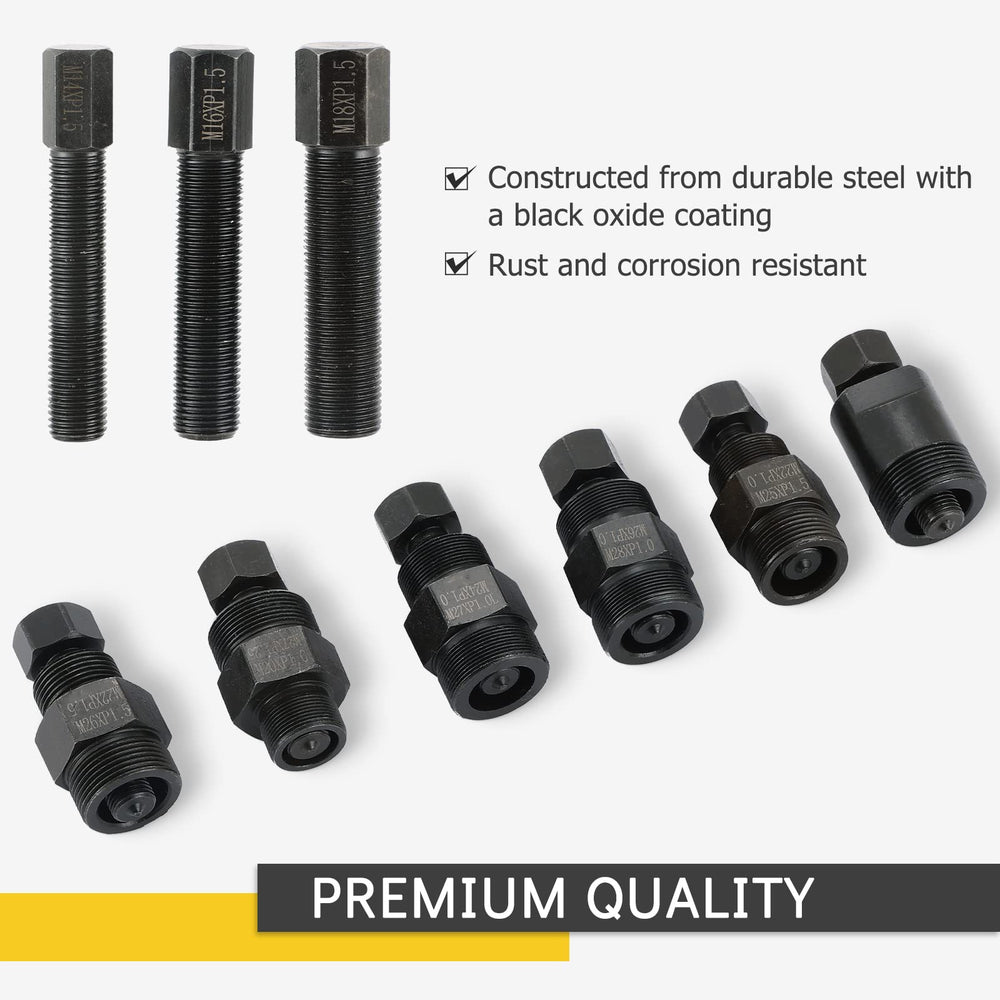 Acymner flywheel puller with multi-size attachments for diverse engines