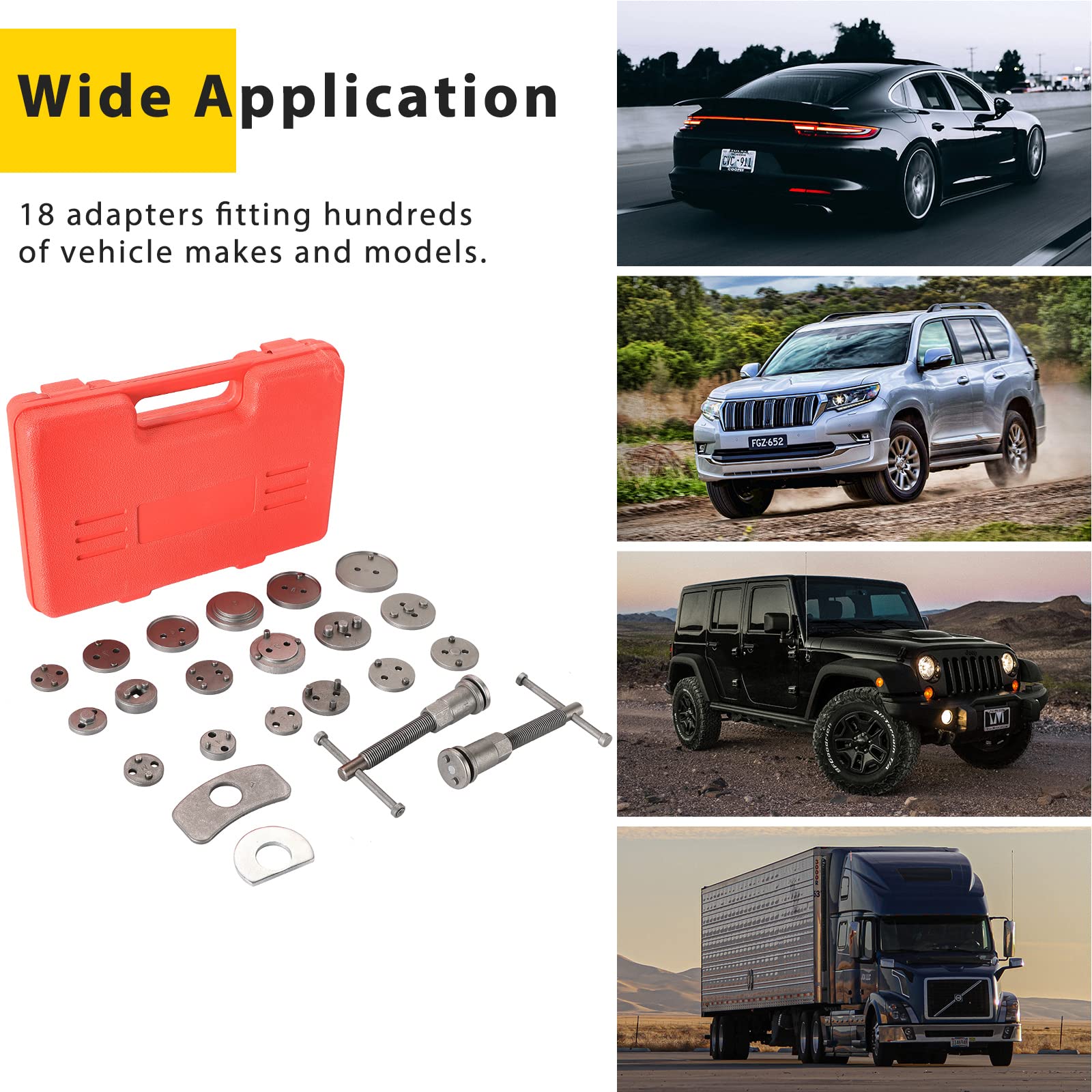 Acymner heavy-duty brake tool set resists rust for repeated use.