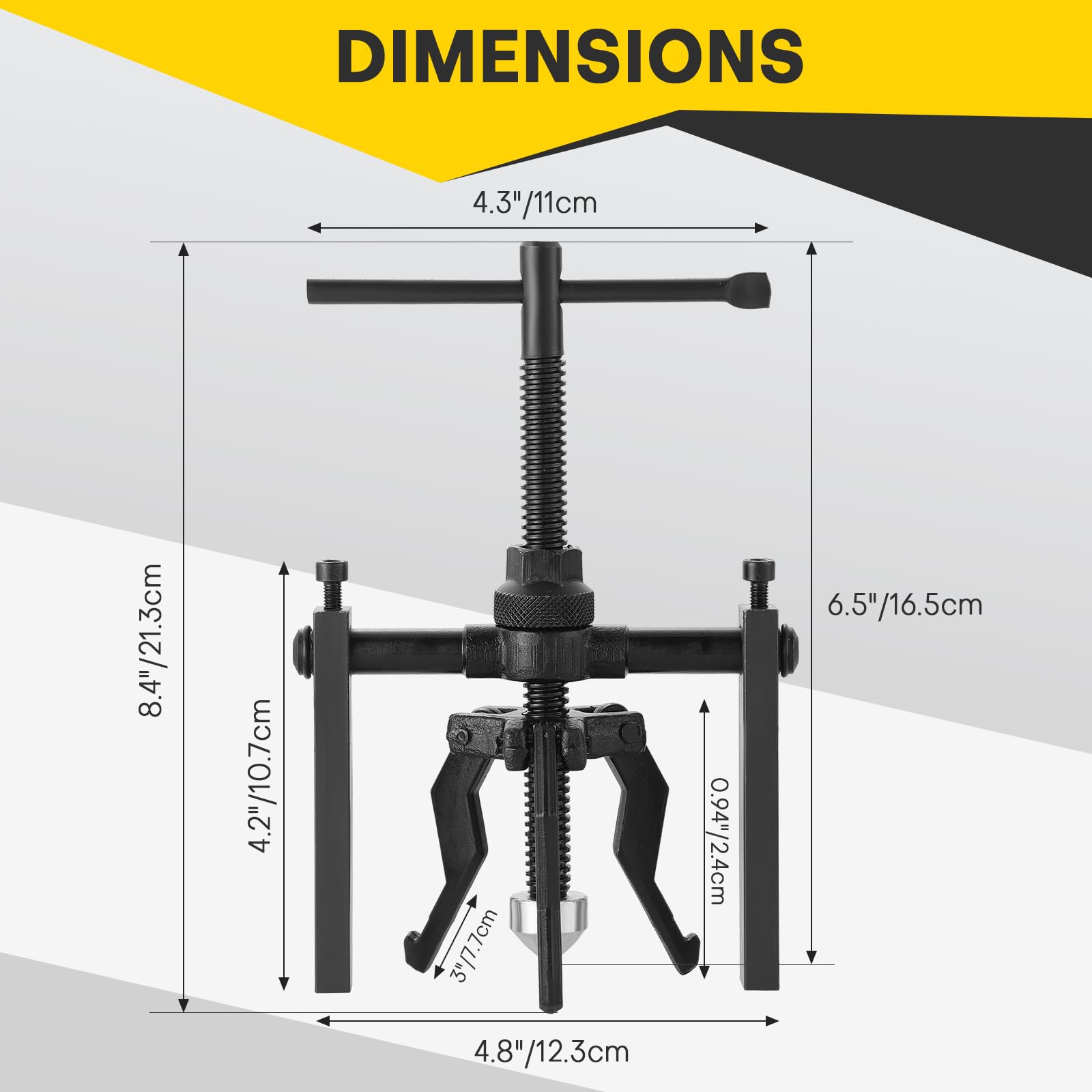Acymner inner bearing puller head closeup highlighting heat-treated jaws for durability