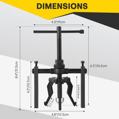 Acymner inner bearing puller head closeup highlighting heat-treated jaws for durability