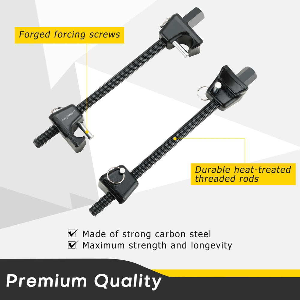 Acymner MacPherson detent pins keep the compressor secured during operation for safer use.