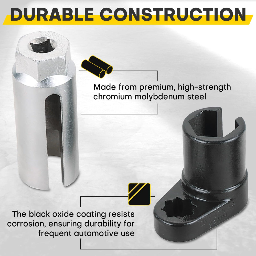 Acymner offset design provides leverage in confined engine bays.