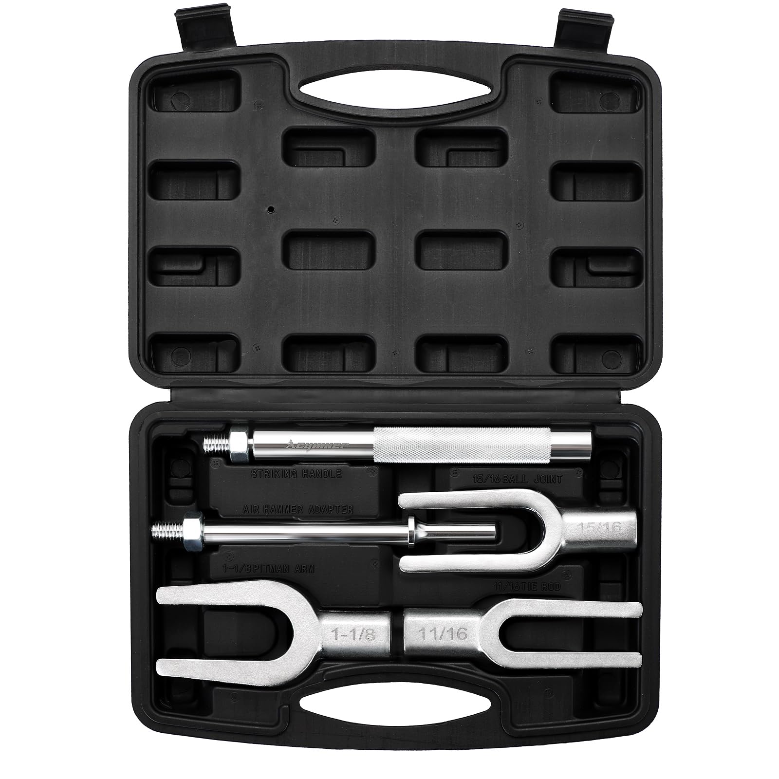 Acymner track rod fork 11-16 in use to speed up tie rod removal
