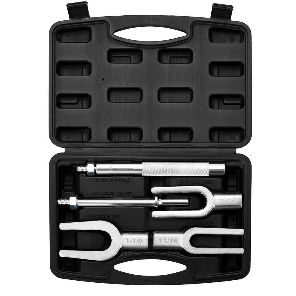 Acymner track rod fork 11-16 in use to speed up tie rod removal