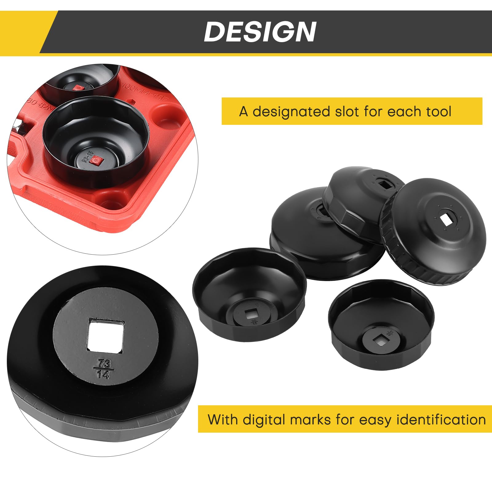 Acymner wide range sockets 65mm-100mm fit most filters