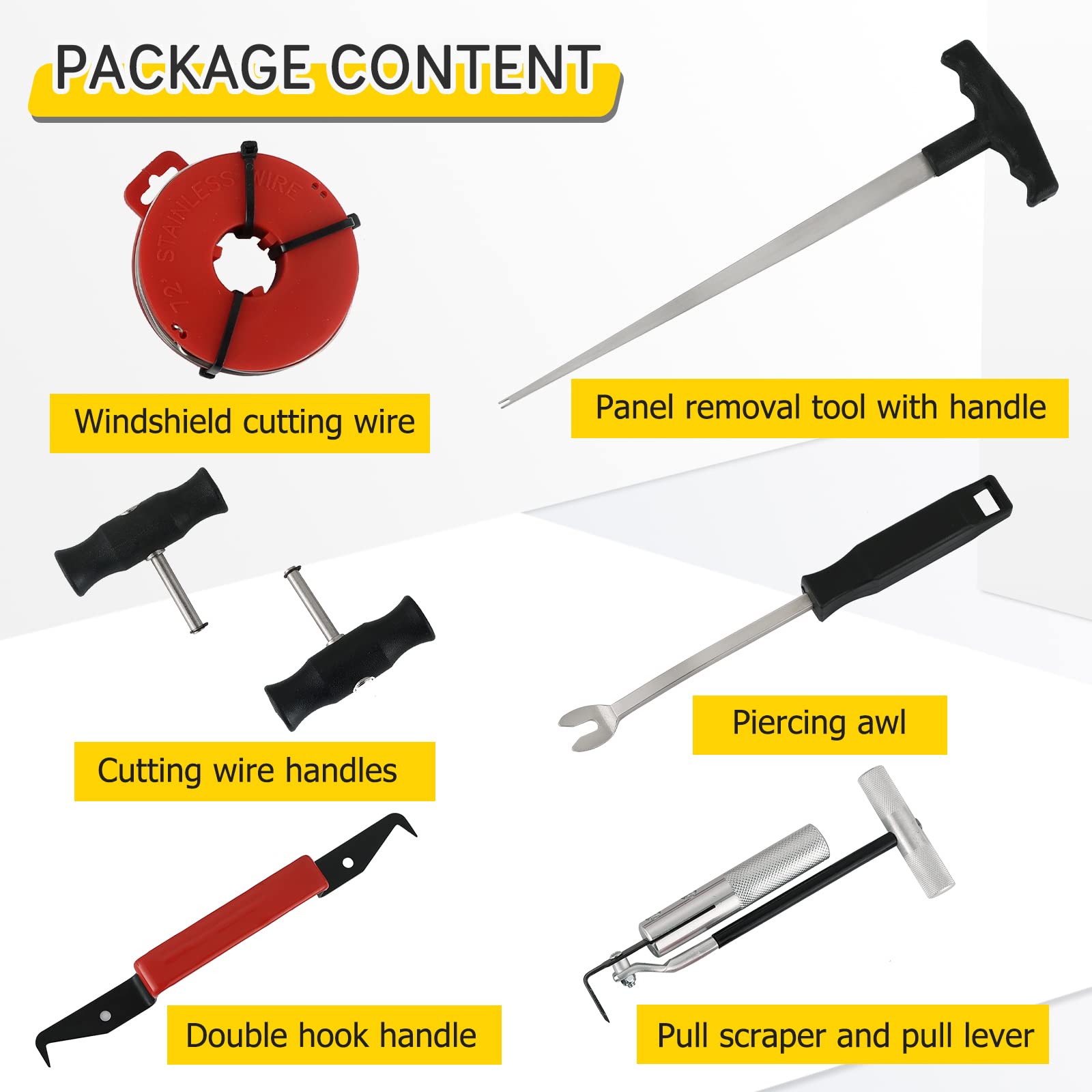 Acymner windscreens removal kit with sturdy steel tools for vintage vehicles