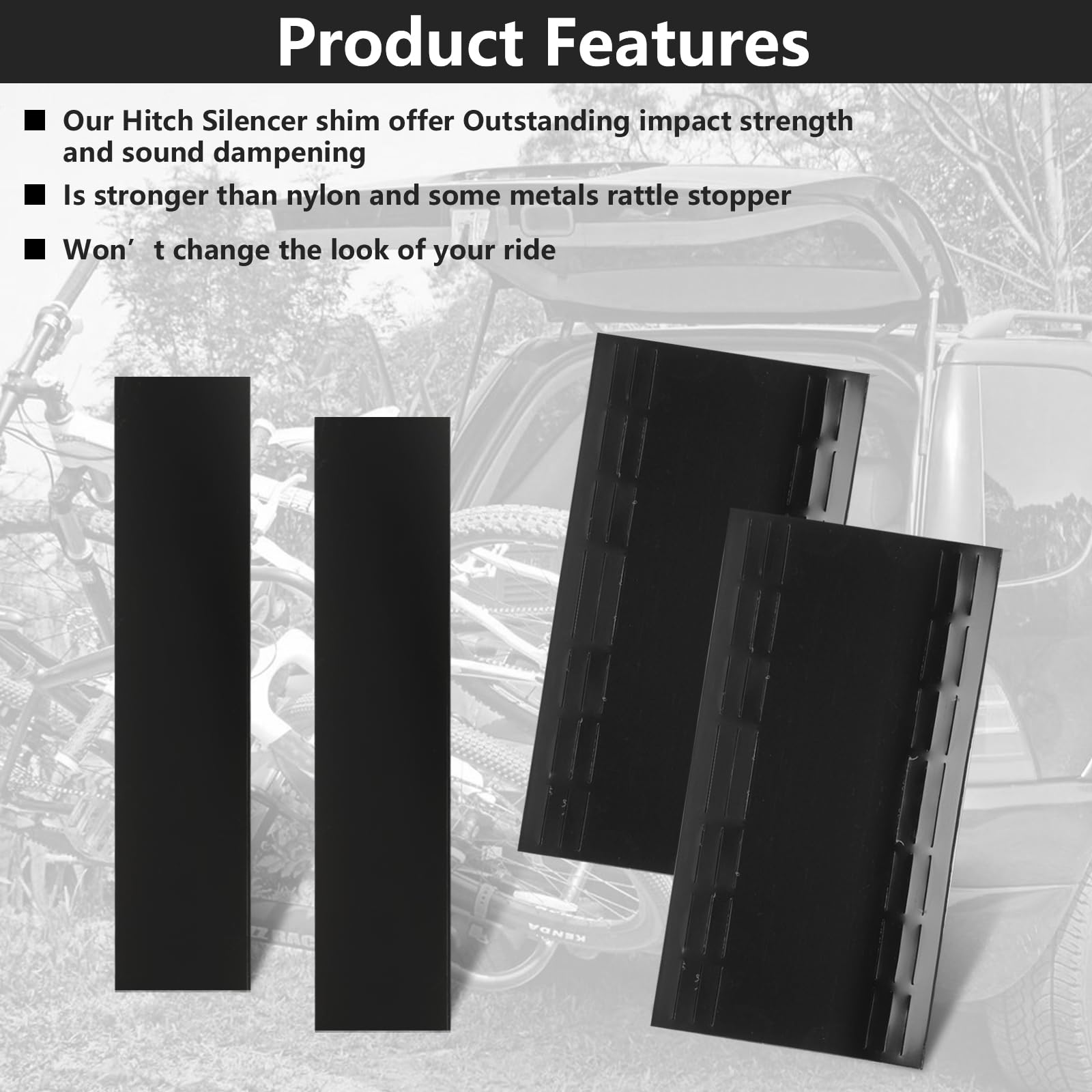 Adabuing high-quality materials provide strong dampening without changing your ride look.