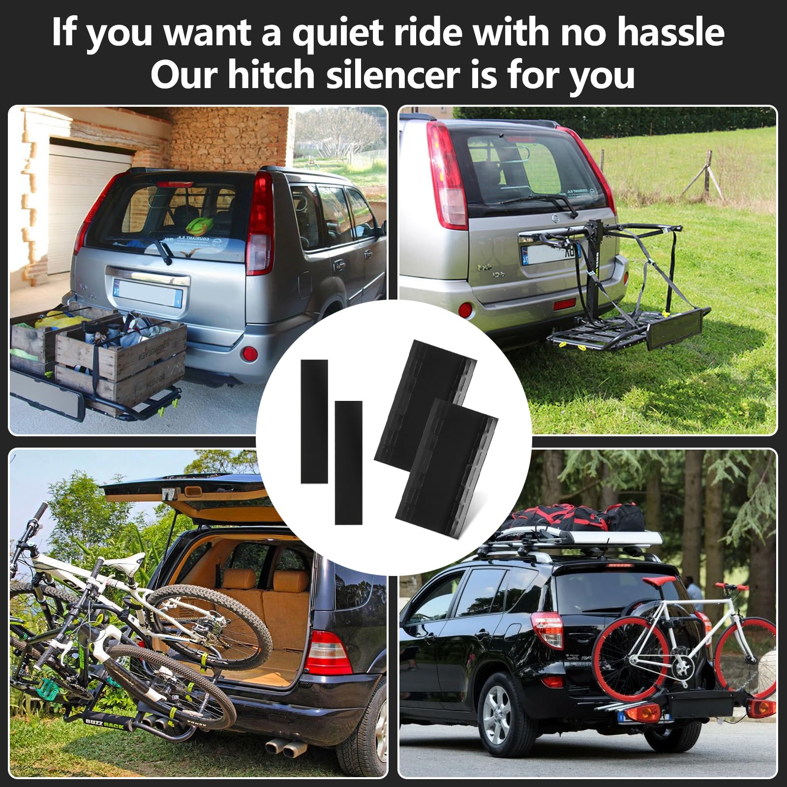 Adabuing protective-film feature protects hitch receiver during transport.