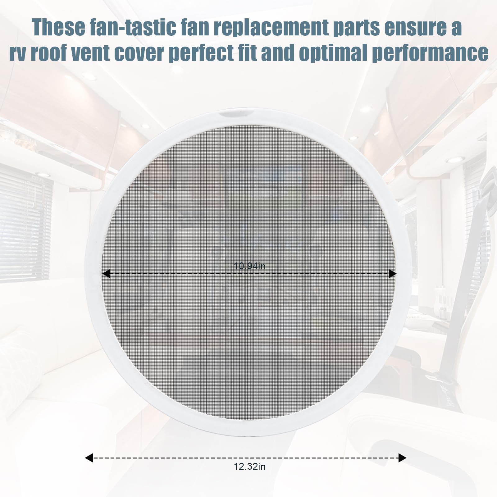 Adabuing roof vent cover accessory complements the vent screen replacement.