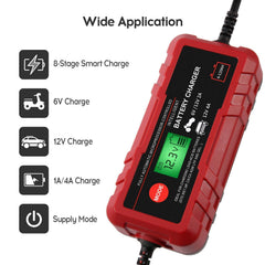 Adakiit 8 stage charging process indicating progress and health checks.