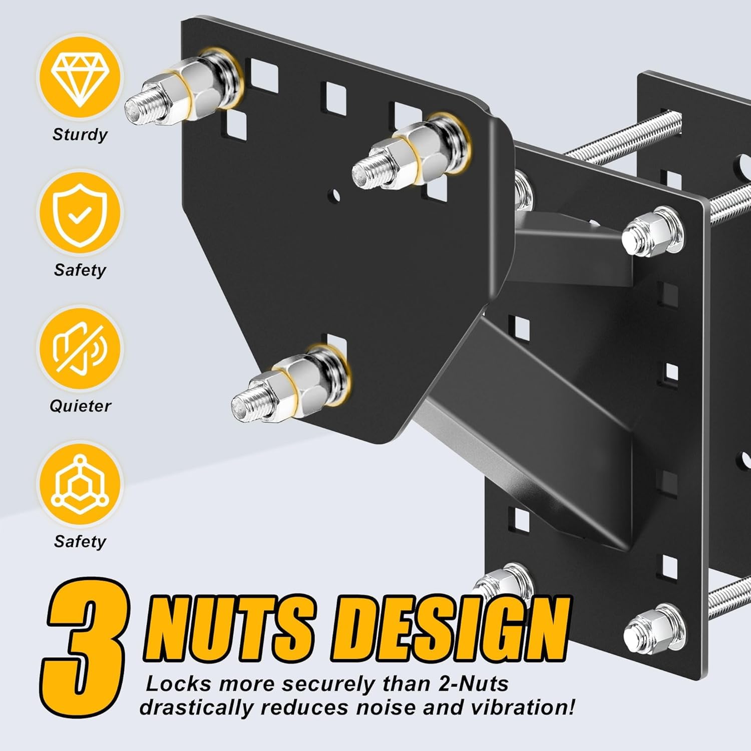 Adamoss RV/boat trailer spare tire mount installed for easy access