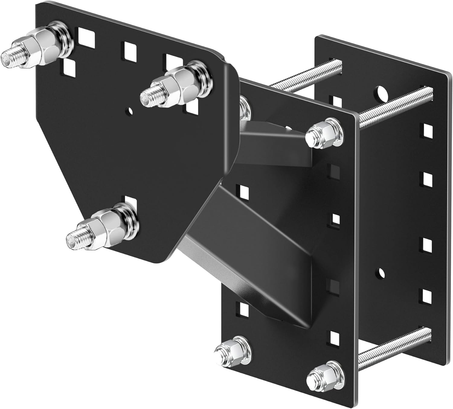 Adamoss trailer spare tire mount front view, robust frame ready for secure installation