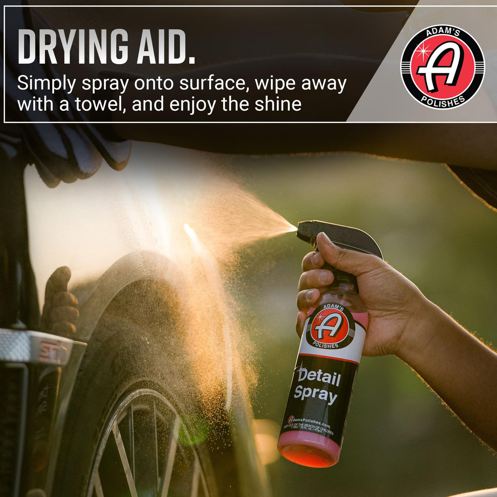 Adam's Detail Spray in action on paint surface boosting gloss.