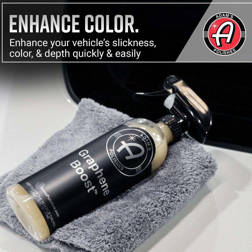 Adam's Graphene Boost offers an easy spray-and-wipe detailing process
