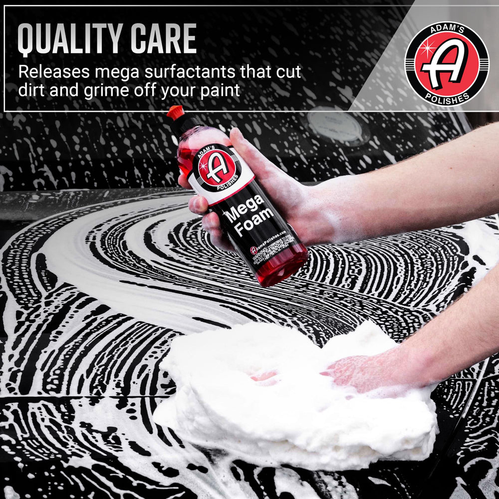 Adam's Mega Foam ultra-concentration delivers ample foam with less product per wash