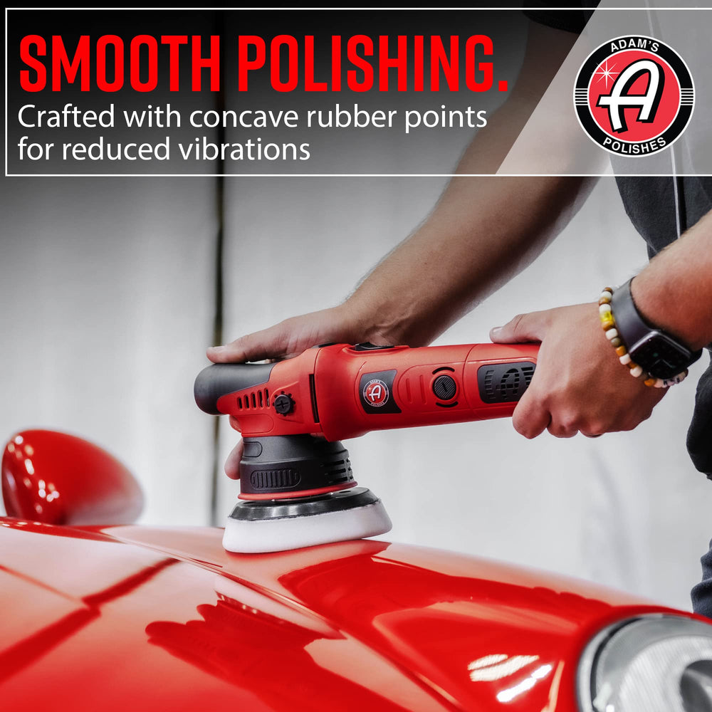 Adam's Polishes 9mm DA polisher performing swirl removal on paint