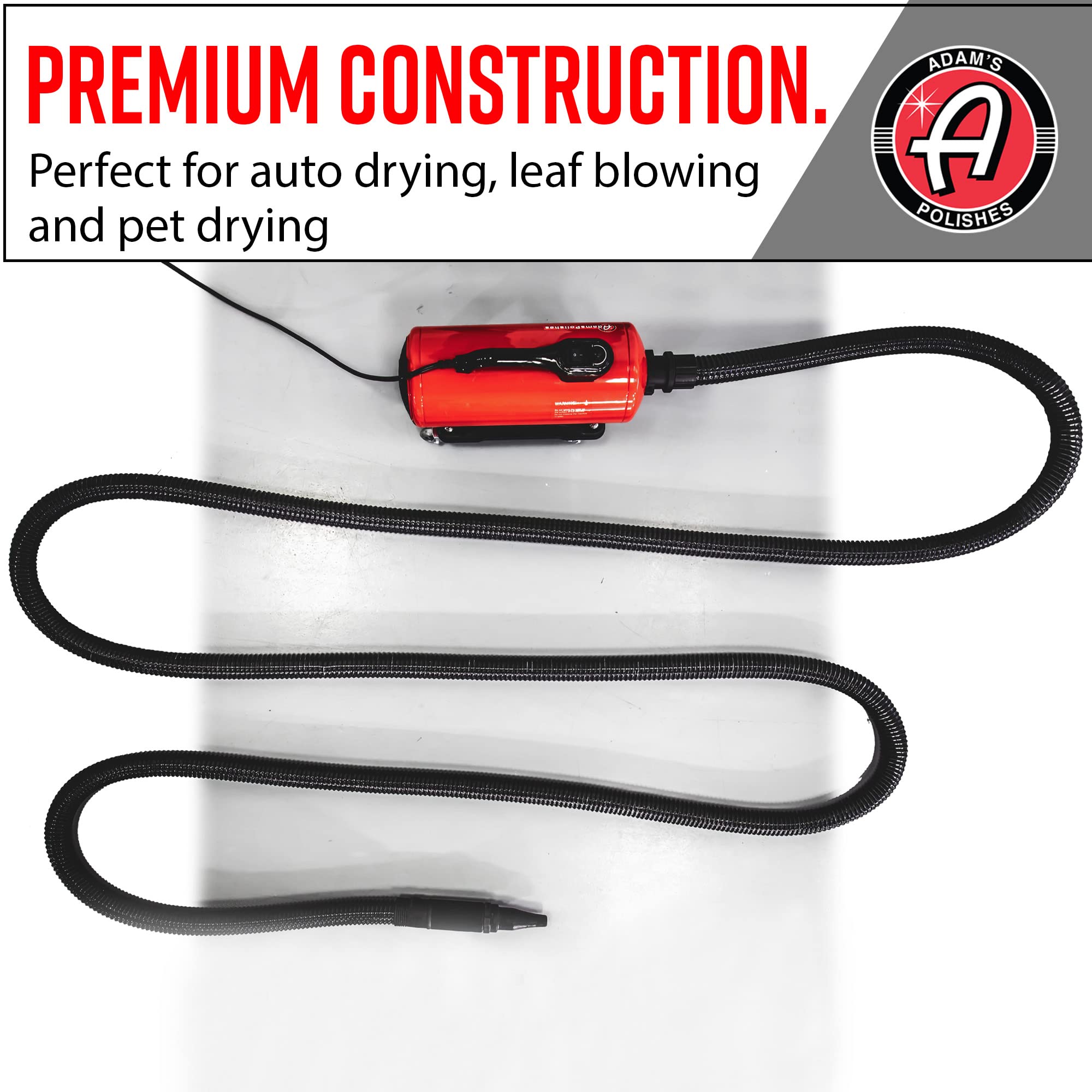 Adam's Polishes Air Cannon Dryer contents including tips and cord