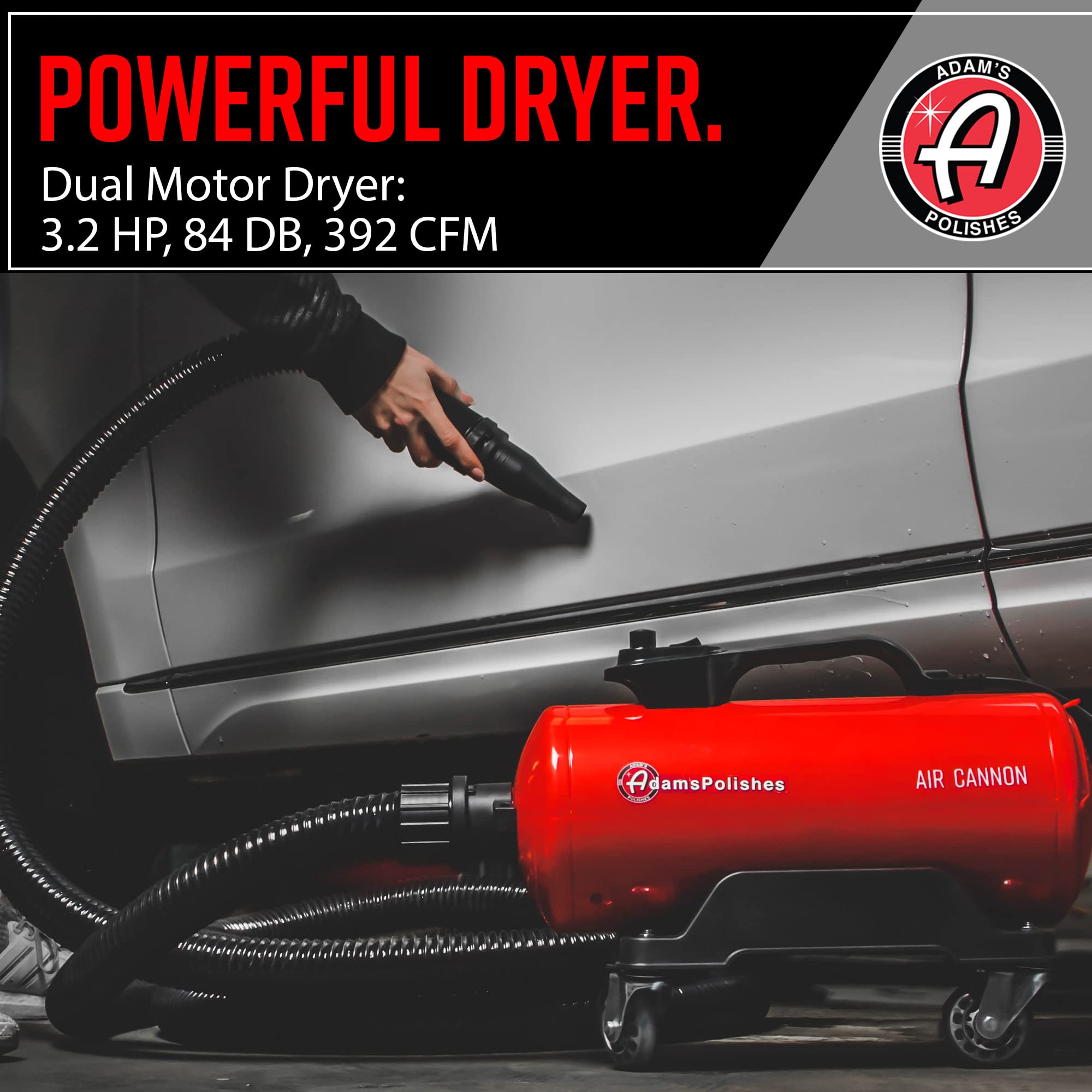 Adam's Polishes Air Cannon speed control for customizable drying power