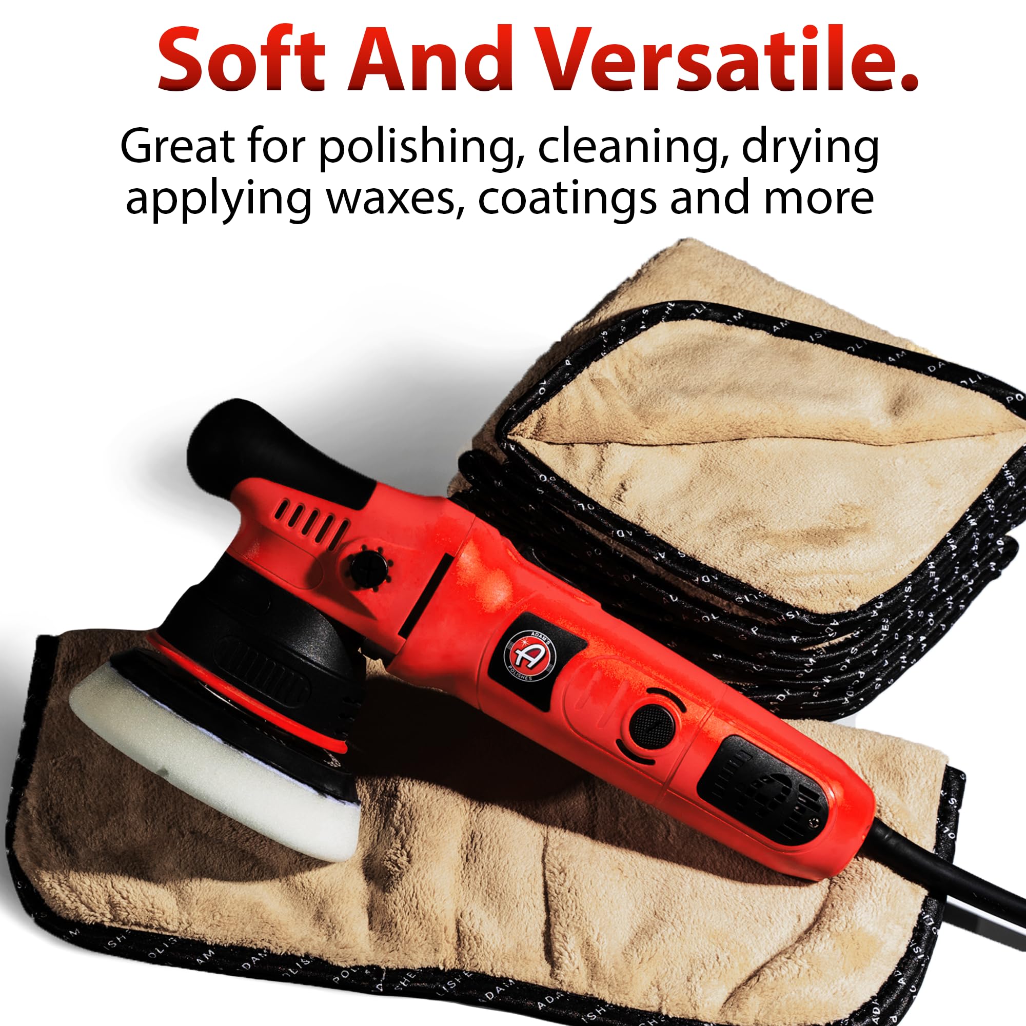 Tan 480 GSM microfiber from Adam's Polishes supports delicate finishes