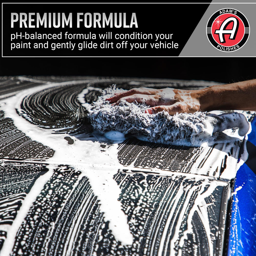 Dirt-lift suds from Adam's Polishes Car Shampoo removing road grime