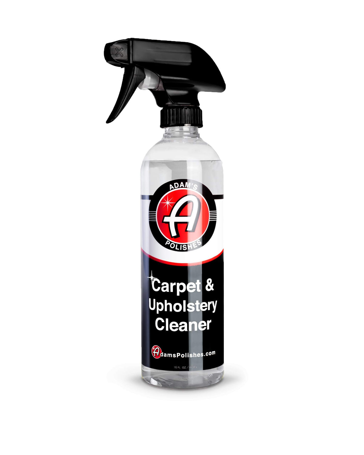 Adam's Polishes Carpet Cleaner bottle 16oz demonstrates simple interior stain removal.