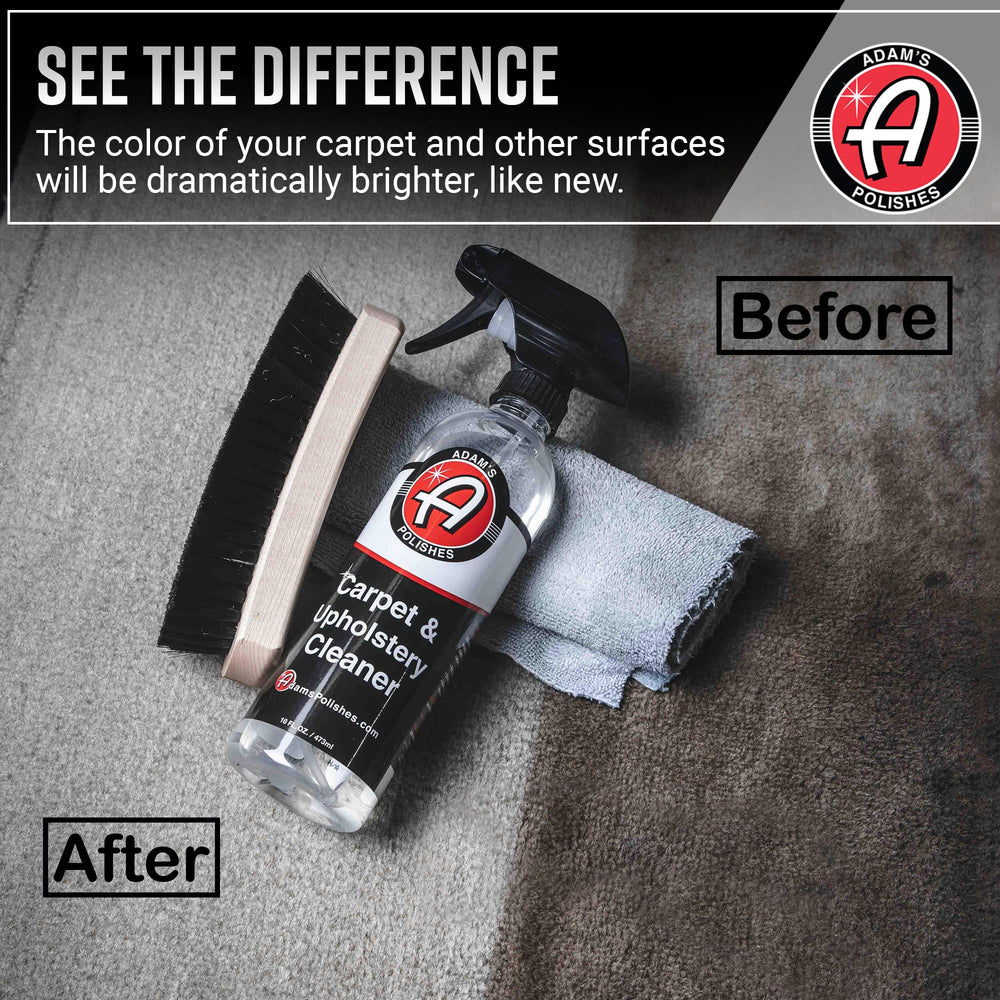 Adam's Polishes Carpet Cleaner made in USA emphasizes quality and customer satisfaction.