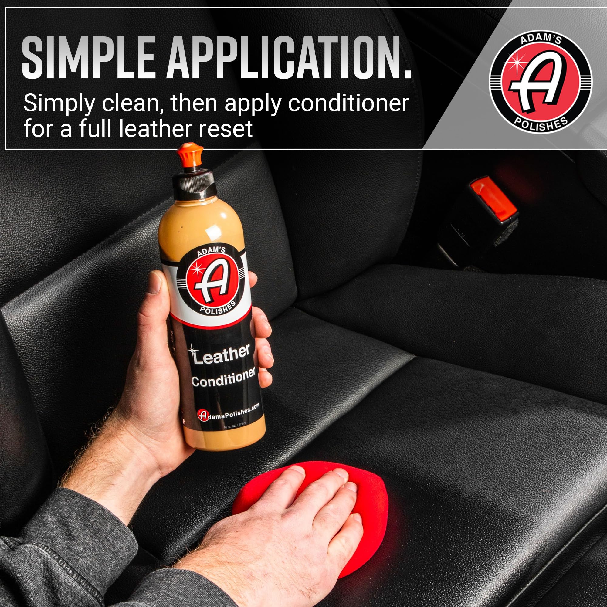Adam's Polishes Cockpit Upholstery Brush helps lift dirt from seams.