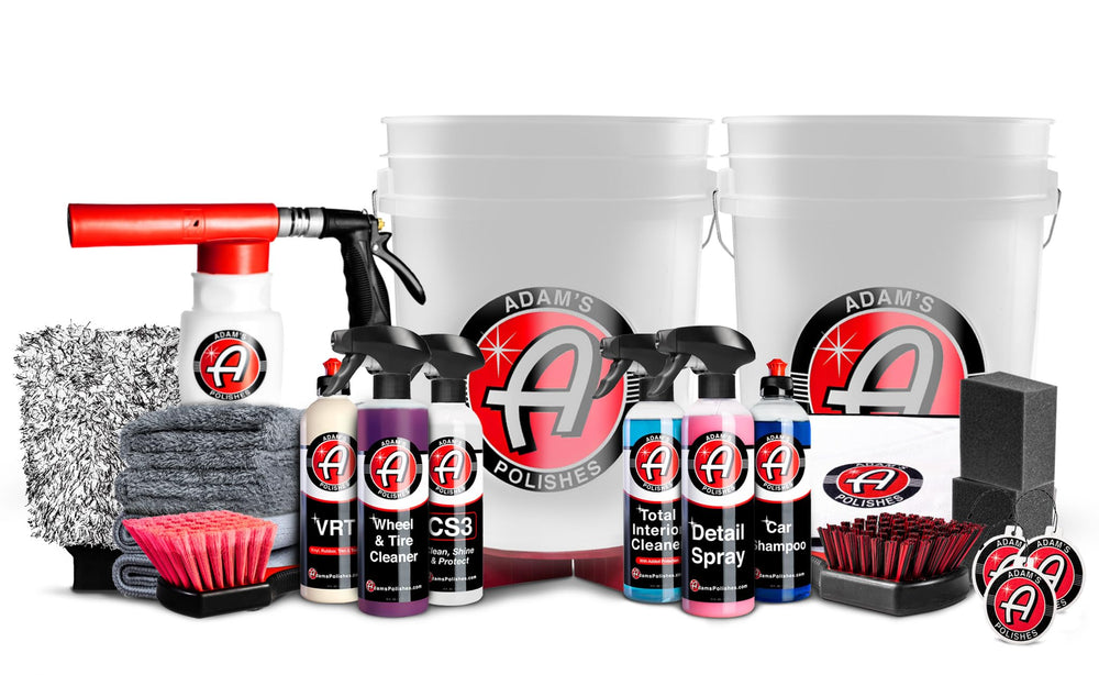 Adam's Polishes Essential Kit foam gun delivers rich suds for even coverage.