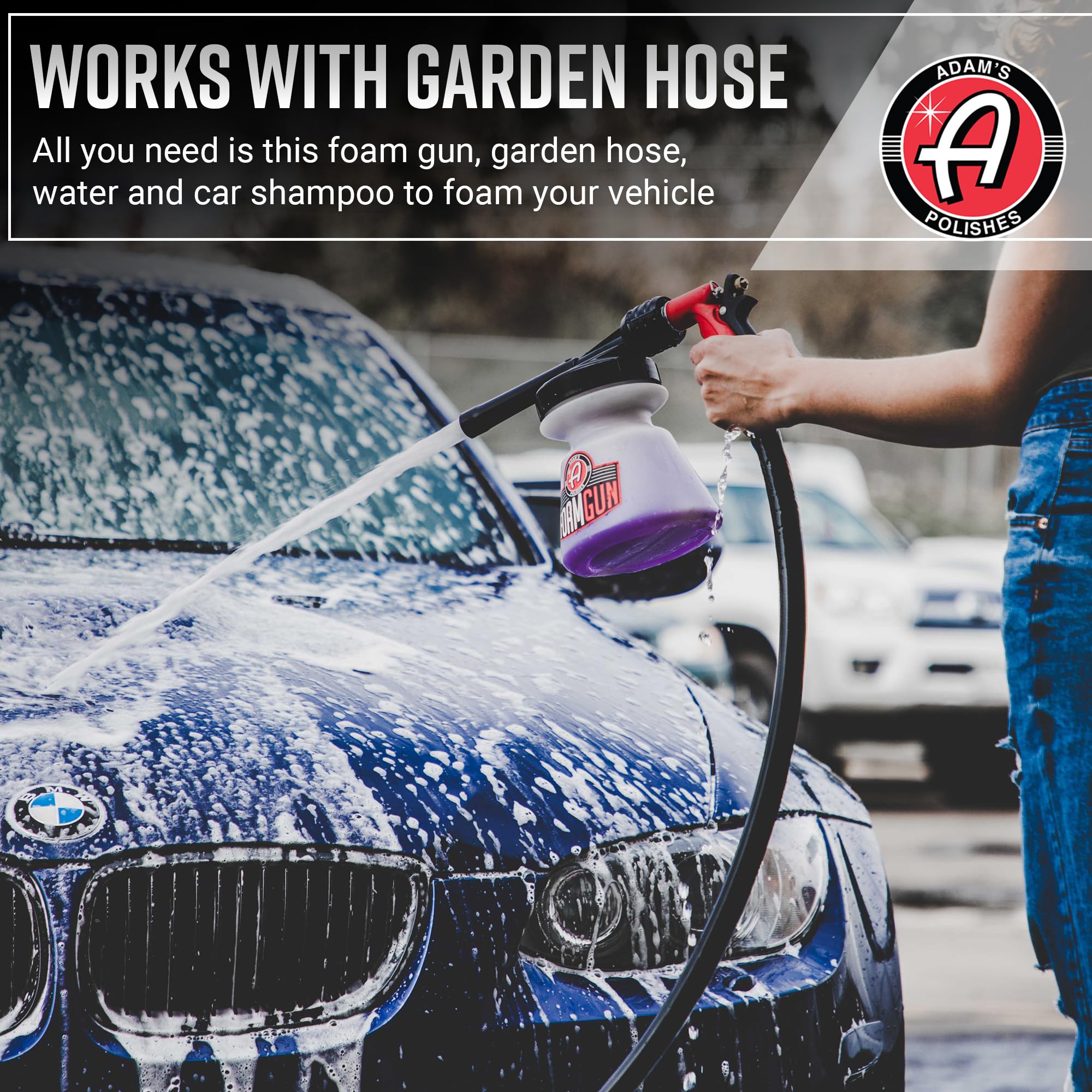 Adam's Foam Gun safe foam washing protects wax and coatings.