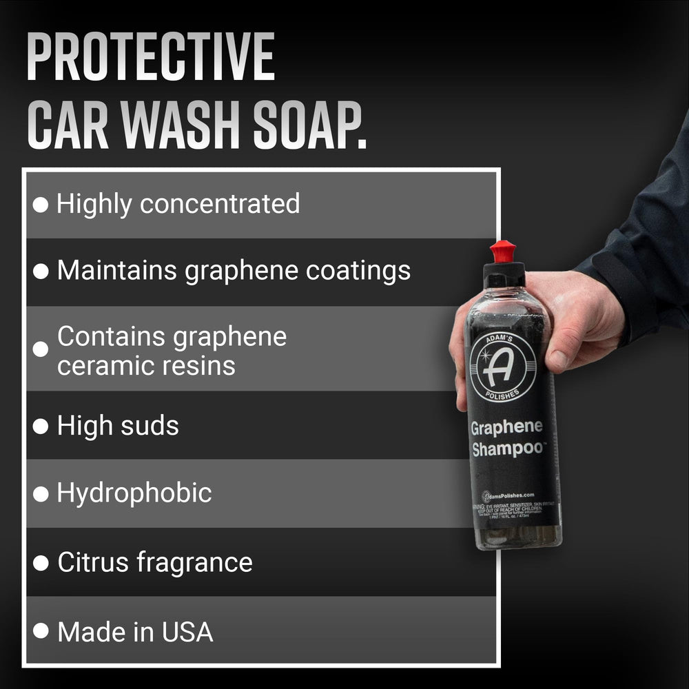 Graphene Shampoo in a foam cannon showing rich foam for thorough washing.