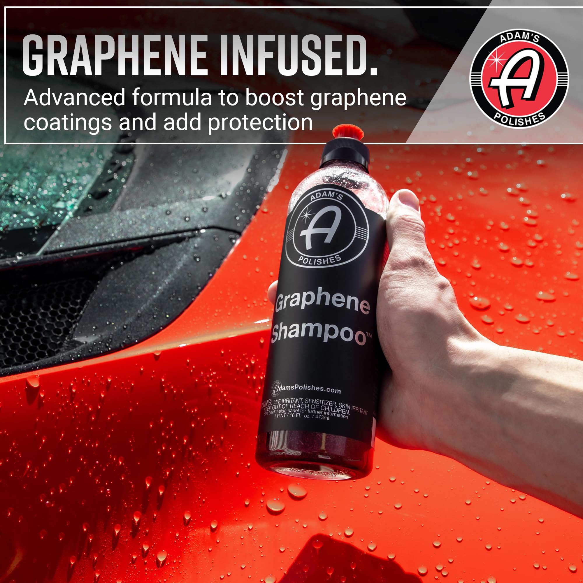 Foam gun application scene demonstrates safe use on coated and uncoated finishes.