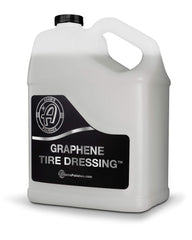 Adam's Graphene Tire Dressing bottle delivers a deep black satin look with water-repellent protection.