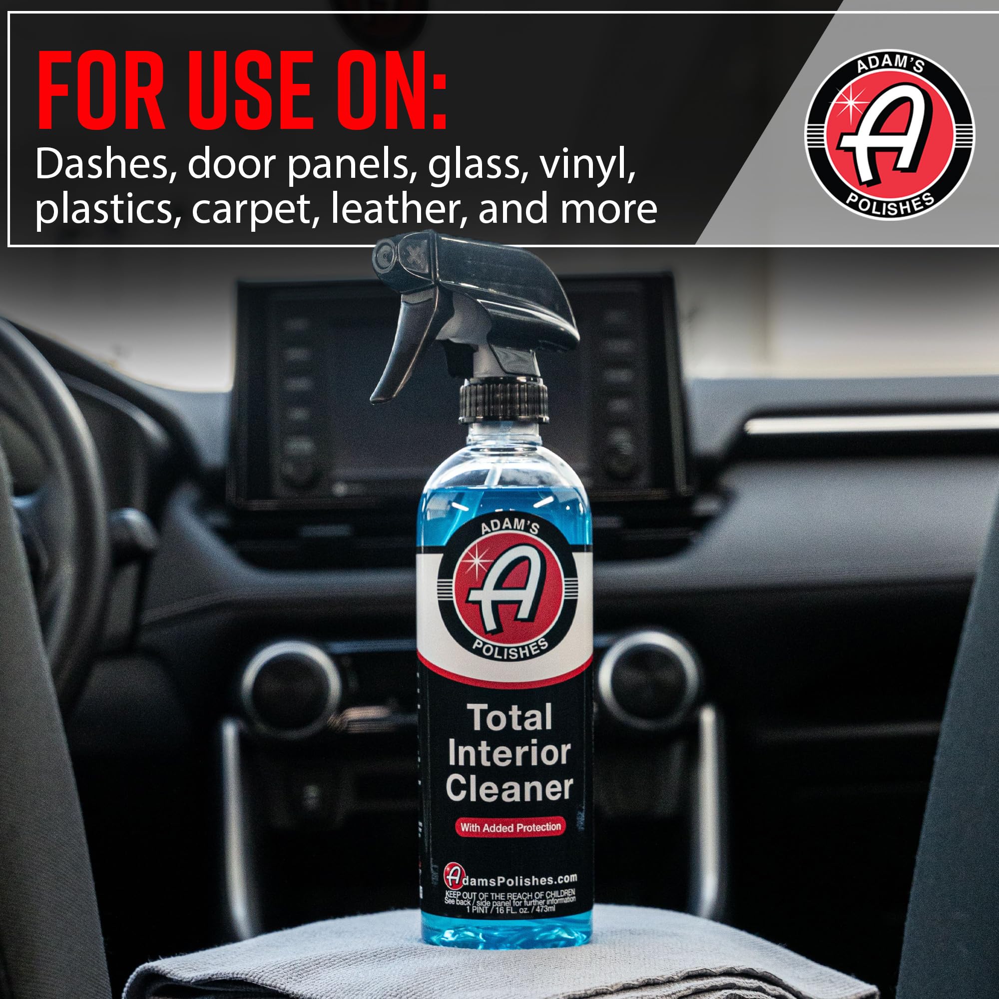 Adam's Polishes microfiber towel aids buffing and residue removal.