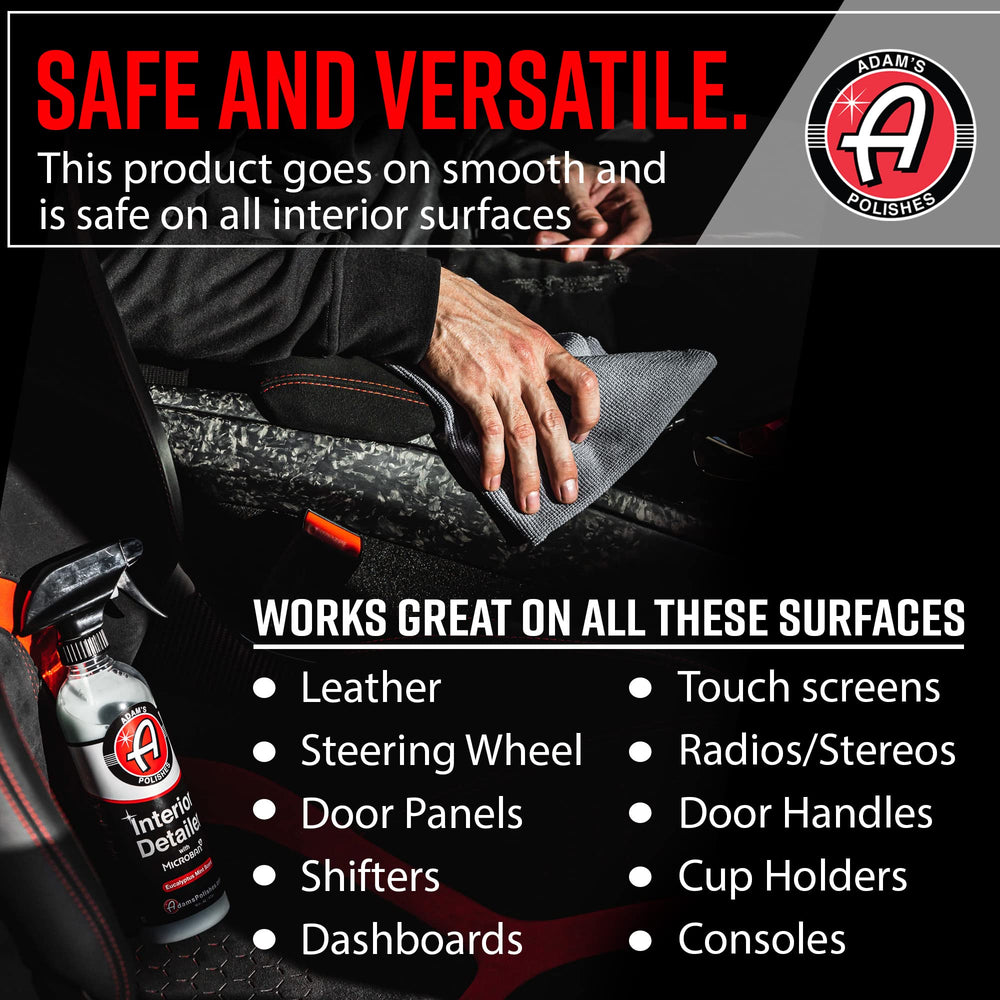 Adam's Polishes Interior Detailer Cedarwood on steering wheel removes fingerprints