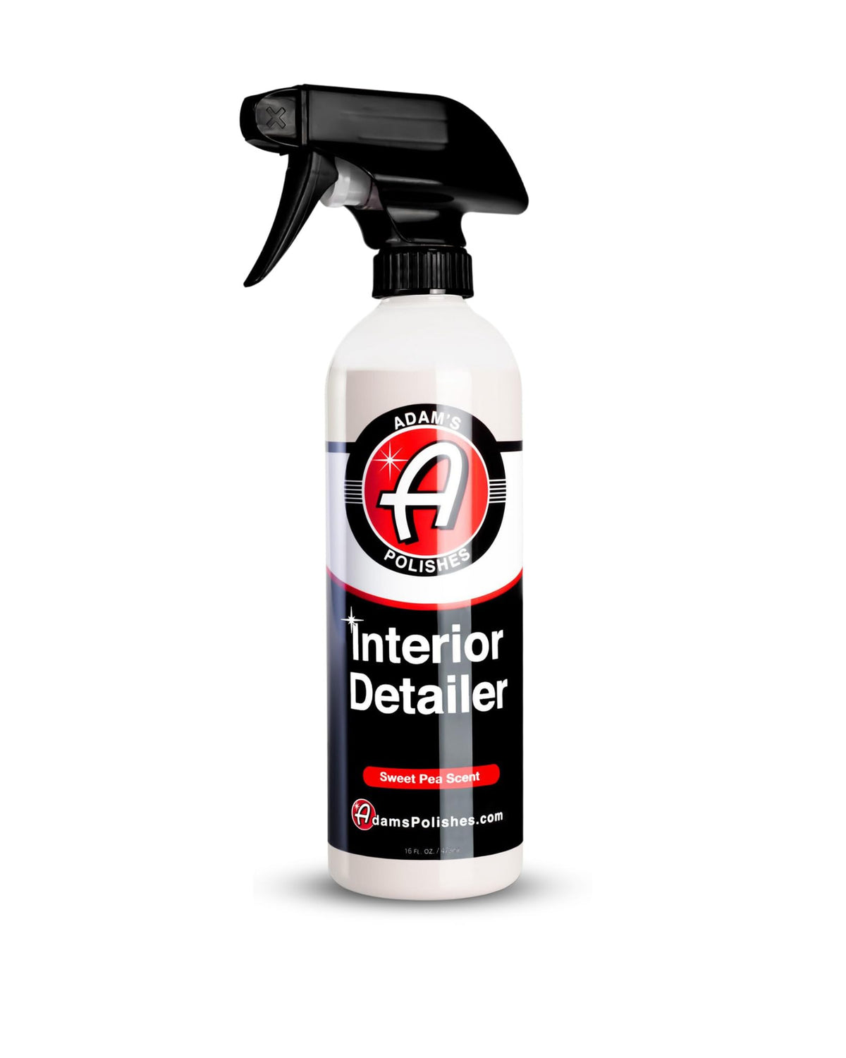Adam's Polishes Interior Detailer Sweet Pea bottle pour enables quick, mess-free application for a refreshed interior.