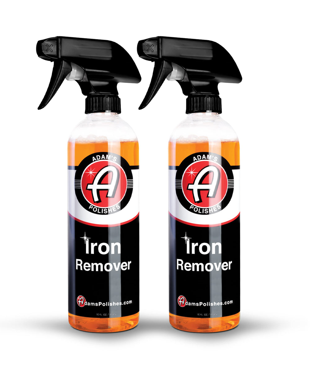 Adam's Polishes Iron Remover bottle pour demonstrates ready-to-use decontamination for your vehicle