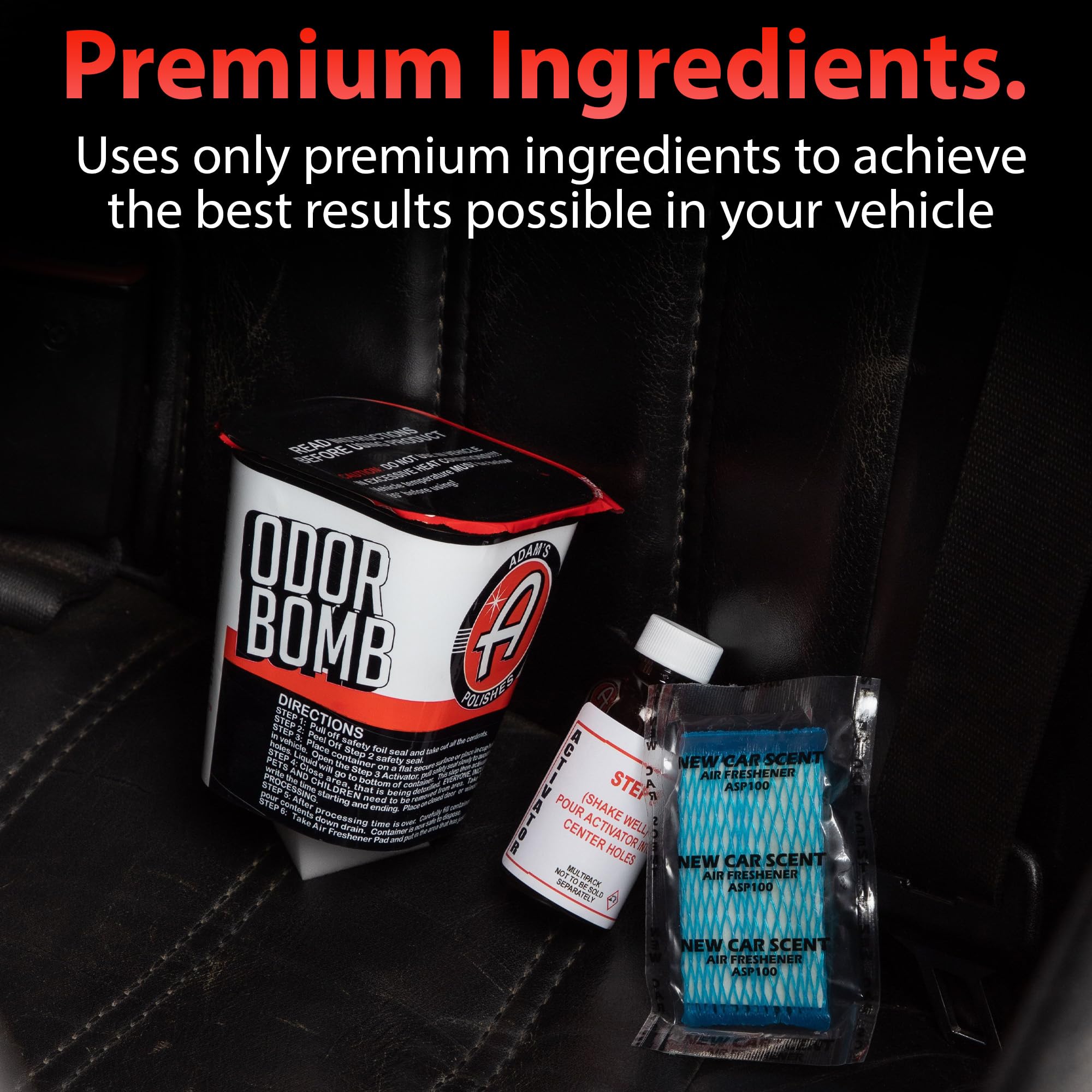Made in USA seal on Odor Bomb packaging, signaling quality